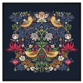 Gerahmter Kunstdruck Der Erdbeerdieb - CatsAndDotz