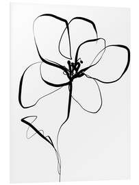 Print på skumplade Delicate Unfolding II