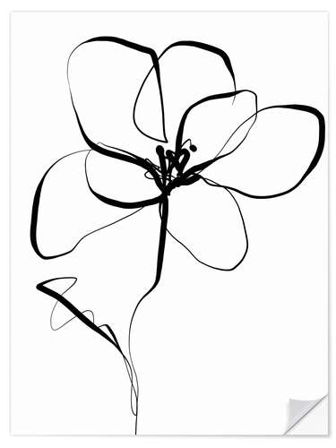 Sticker mural Delicate Unfolding II
