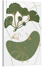 Aluminium print Abstract floral Whispers of Ginkgo - Samira Yanushkova