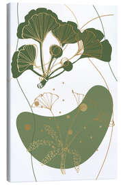 Lienzo Abstract floral Whispers of Ginkgo - Samira Yanushkova