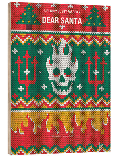 Print på træ Dear Santa