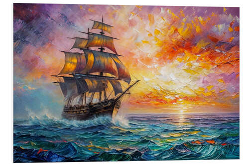 PVC-tavla Caribbean Sunset