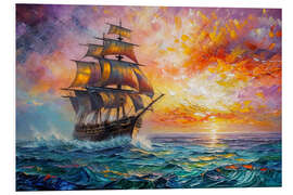 PVC-tavla Caribbean Sunset