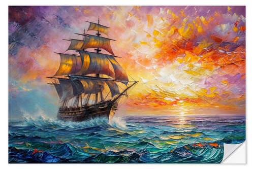 Adesivo murale Caribbean Sunset