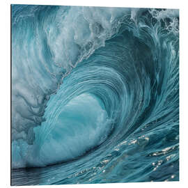 Magnettafel Türkis Welle