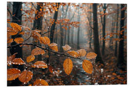 Hartschaumbild Regen im Herbst
