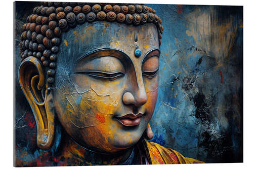 Quadro em plexi-alumínio Blue Buddha