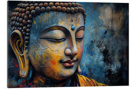 Quadro em plexi-alumínio Blue Buddha