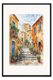 Gerahmter Kunstdruck Provence Village