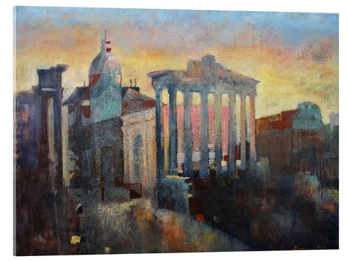 Tableau en verre acrylique Abstract Roman Landscape