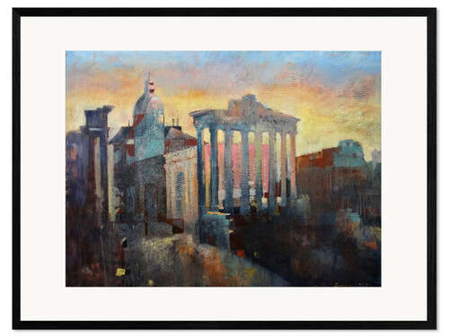 Impresión de arte enmarcada Abstract Roman Landscape
