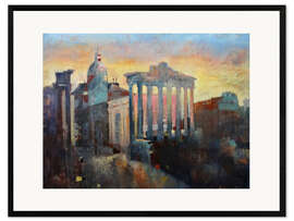 Impresión de arte enmarcada Abstract Roman Landscape