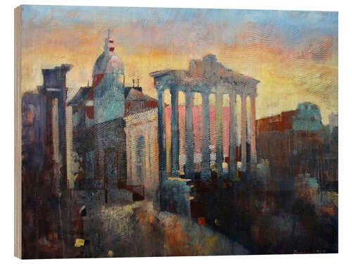 Cuadro de madera Abstract Roman Landscape