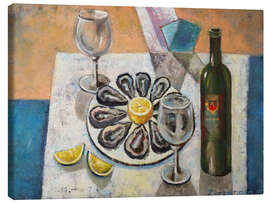 Quadro em tela Still Life with Oysters - Iuliia Kotenko