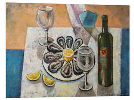 Hartschaumbild Stillleben mit Austern