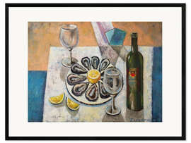 Gerahmter Kunstdruck Stillleben mit Austern