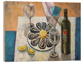 Holzbild Stillleben mit Austern - Iuliia Kotenko