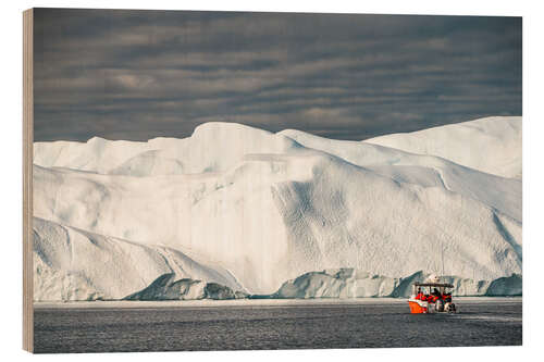 Wood print Ilulissat Icefjord in Greenland