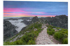 Quadro em acrílico Abends on Pico do Arieiro in Madeira - Michael Valjak