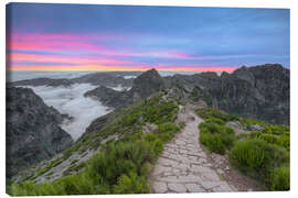 Tableau sur toile Abends on Pico do Arieiro in Madeira - Michael Valjak