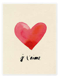 Wall print Je t'aime - Ekaterina Koroleva