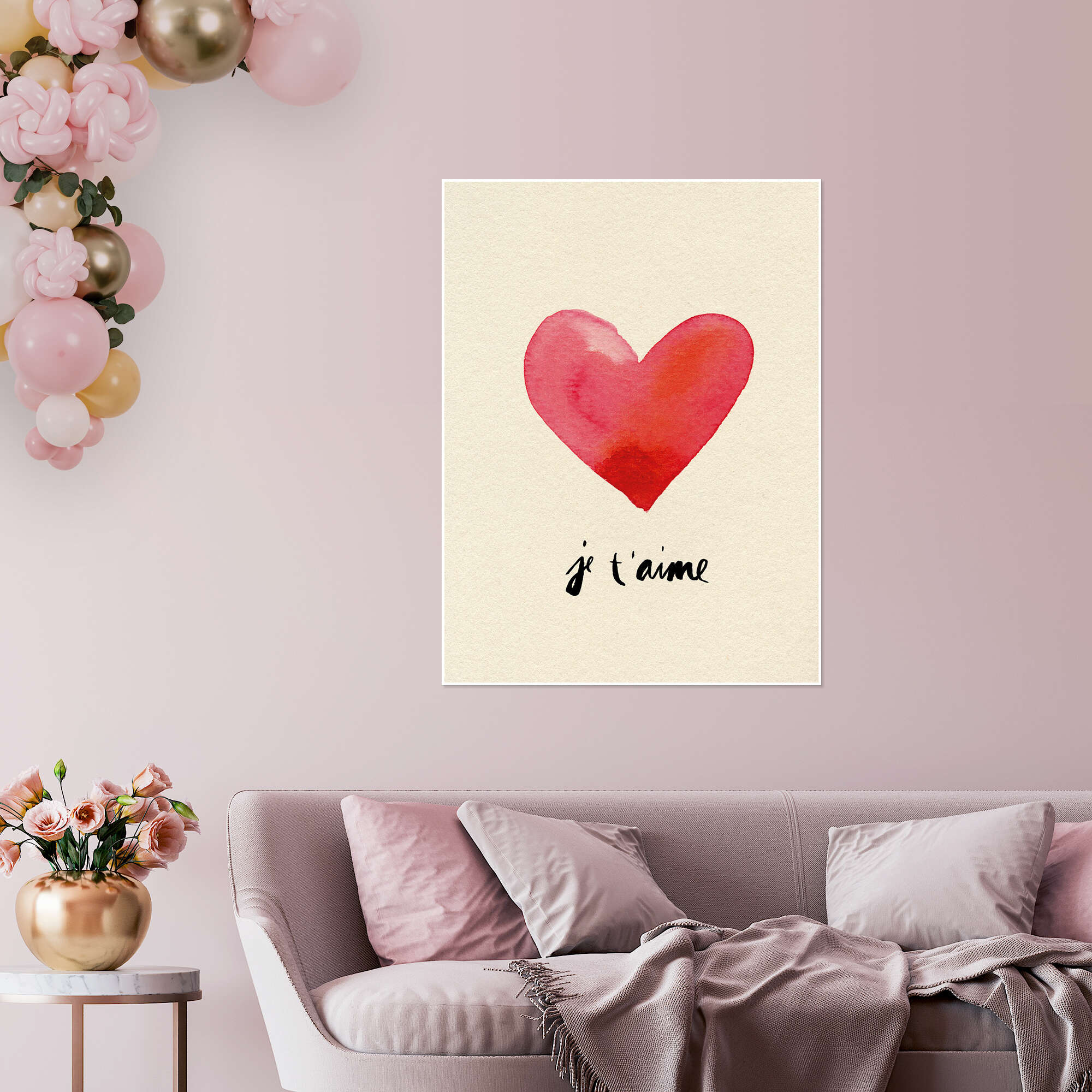 Je t'aime print by Ekaterina Koroleva | Posterlounge