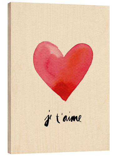 Puutaulu Je t'aime