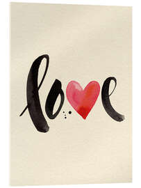 Tableau en verre acrylique LOVE - Ekaterina Koroleva
