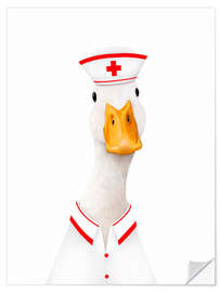 Wandsticker Krankenschwester Ente