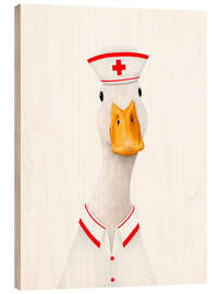 Wood print Nurse duck - Valeriya Korenkova