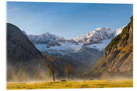 Tableau en verre acrylique Early morning fog in the Karwendel - Denis Feiner