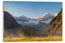 Obraz na drewnie Early morning fog in the Karwendel - Denis Feiner