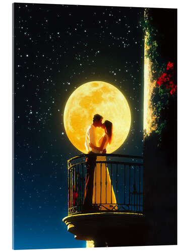 Akrylbillede Love Under The Moon