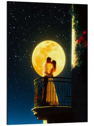 Stampa su alluminio Love Under The Moon