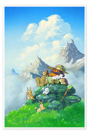 Poster Tea time - syntetyc