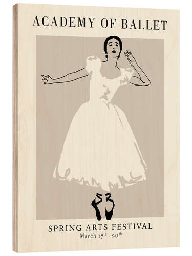 Cuadro de madera Academy of Ballet Poster II
