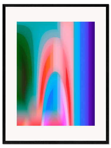 Kehystetty taidepainatus Groovy Prism Gradients I