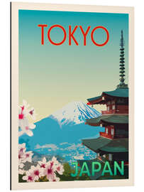 Magnettafel Tokyo Retro Reisekunst
