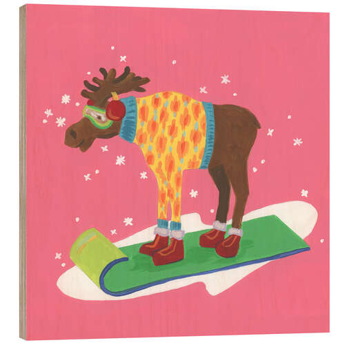 Wood print Winter FUN-imals II