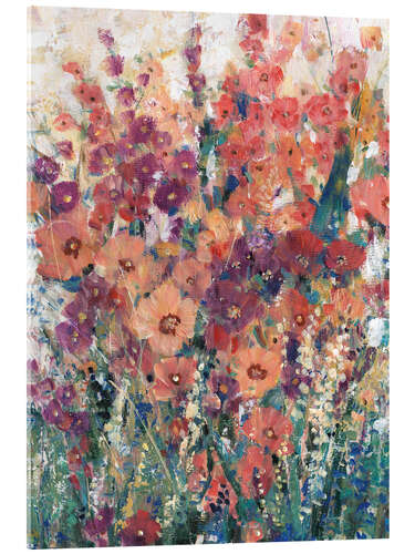 Tableau en verre acrylique Sunlit Flowers
