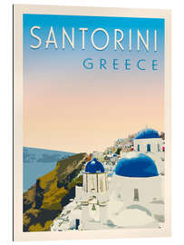 Gallery print Santorini Retro Travel Art