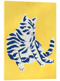 Acrylic print Blaue Katze - June Erica Vess