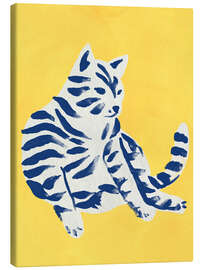 Lienzo Blaue Katze - June Erica Vess