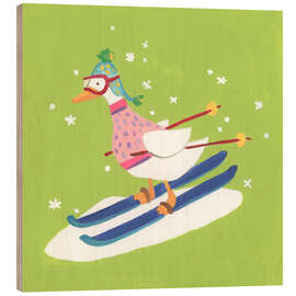 Wood print Winter FUN-imals I - June Erica Vess