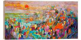 Holzbild Insel in der untergehenden Sonne - Dorothy Fagan