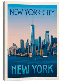 Canvas print New York City Retro Travel Art