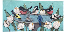 Acrylic print Garden Bird Bath Party - Jade Reynolds