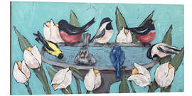 Obraz na aluminium Garden Bird Bath Party - Jade Reynolds