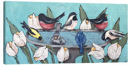 Canvas print Garden Bird Bath Party - Jade Reynolds
